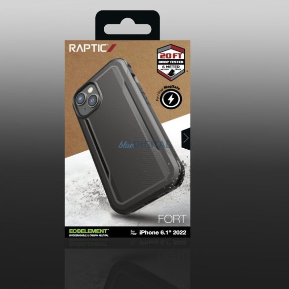 Raptic X-Doria Fort Case iPhone 14 tok MagSafe Armor toksal fekete