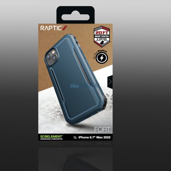 Raptic Fort Case iPhone 14 tok MagSafe páncélozott kék borítással