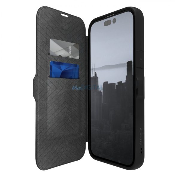 Raptic X-Doria Urban Folio tok iPhone 14 Pro Max flip cover fekete