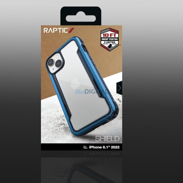 Raptic Shield tok iPhone 14 páncélozott tok kék