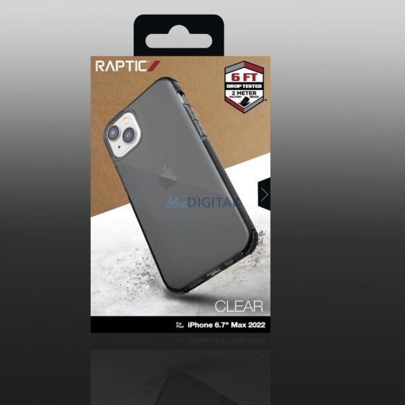Raptic átlátszó tok iPhone 14 Plus páncélozott borítás szürke