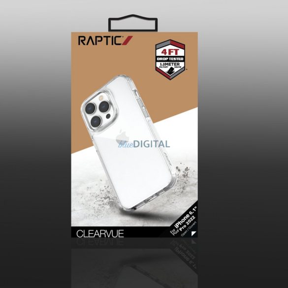 Raptic X-Doria Clearvue tok iPhone 14 Pro hátsó tok átlátszó