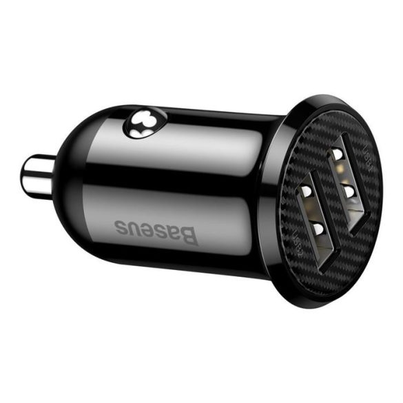 Baseus Grain Pro autós töltő 2 USB 4,8 fekete (CCALLP-01)