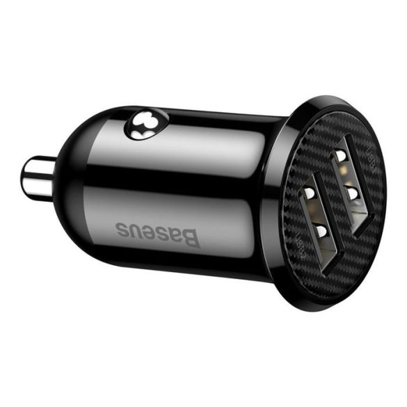 Baseus Grain Pro autós töltő 2 USB 4,8 fekete (CCALLP-01) 