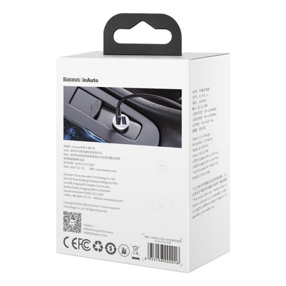 Baseus Grain Pro autós töltő 2 USB 4,8 fehér (CCALLP-02)