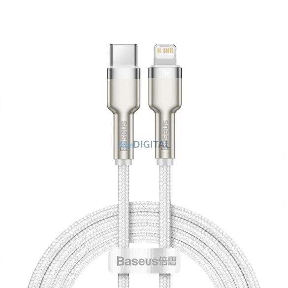 Baseus Cafule Series Metal Type-C - Lightning kábel 20W PD 1 m - fehér