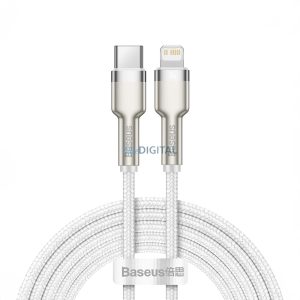 Baseus Cafule Series Metal Type-C - Lightning kábel 20W PD 2 m - fehér