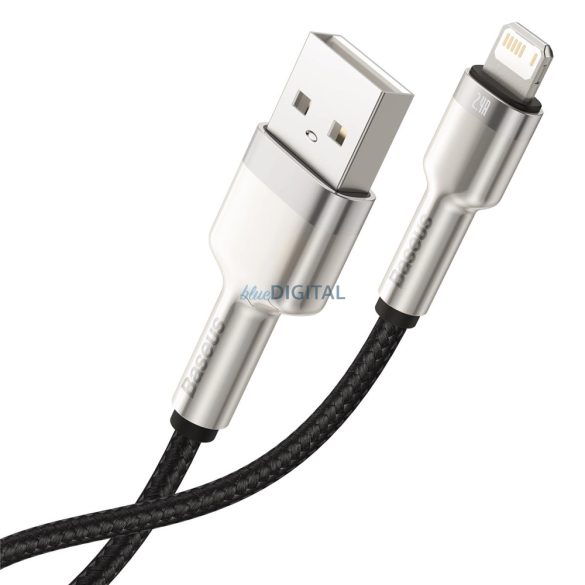 Baseus Cafule Series Metal USB-A - Lightning kábel 2.4A 1m - fekete