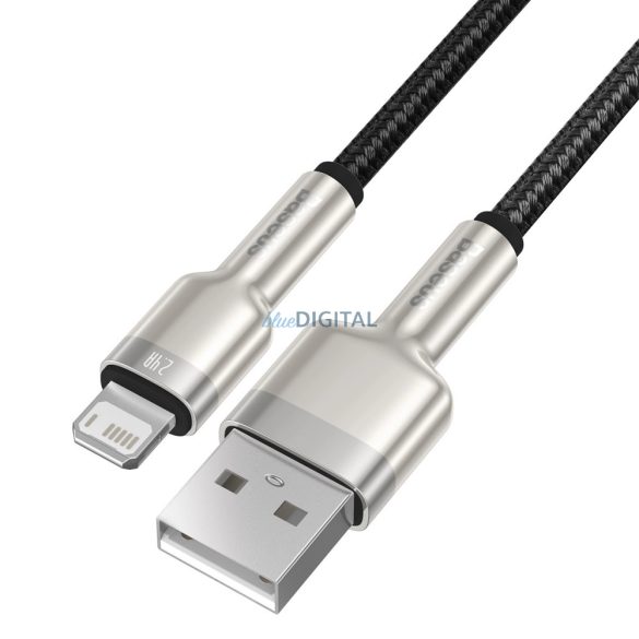 Baseus Cafule Series Metal USB-A - Lightning kábel 2.4A 1m - fekete