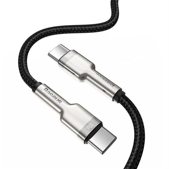 Baseus Cafule sorozat Metal adat Type-c USB - USB Type-c kábel Power Delivery 100 W (20 V / 5 A) 1 m fekete (CATJK-C01)