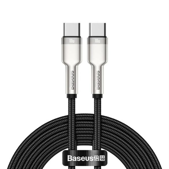 Baseus Cafule sorozat Metal adat Type-c USB - USB Type-c kábel Power Delivery 100 W (20 V / 5 A) 2 m fekete (CATJK-D01)