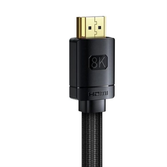 Baseus HDMI 2.1 kábel 8K 60 Hz 48 Gbit / 4K 120 Hz / 2K 144 Hz 3D eARC QMS Dinamikus HDR VRR ALLM 3 m fekete (CAKGQ-L01)