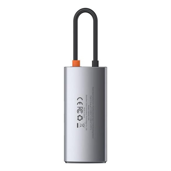 Baseus Fém Csillog 4in1 multifunkciós HUB USB-C - Type-c USB teljesítményleadás 100 W / HDMI 4K 30 Hz / 1x USB 3.2 Gen 1 / 1x USB 2.0 (CAHUB-CY0G)