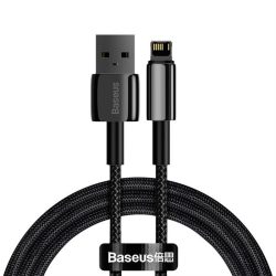   Baseus Tungsten USB - Lightning kábel 2,4 A 1 m fekete (CALWJ-01)