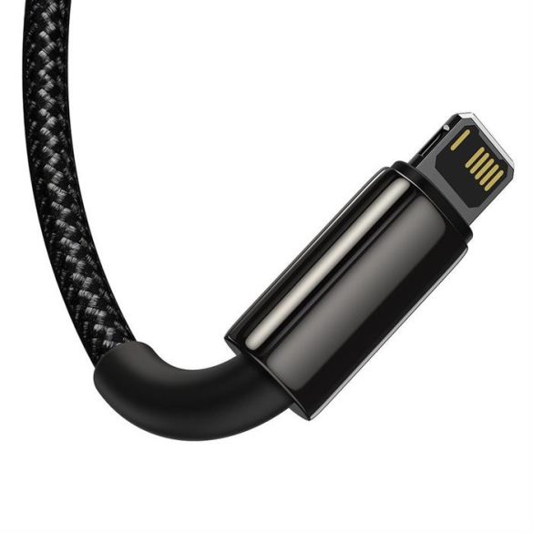 Baseus Tungsten 3w1 USB - USB Type-c / Lightning / micro USB-kábel 3,5 A 1,5 m fekete (CAMLTWJ-01)