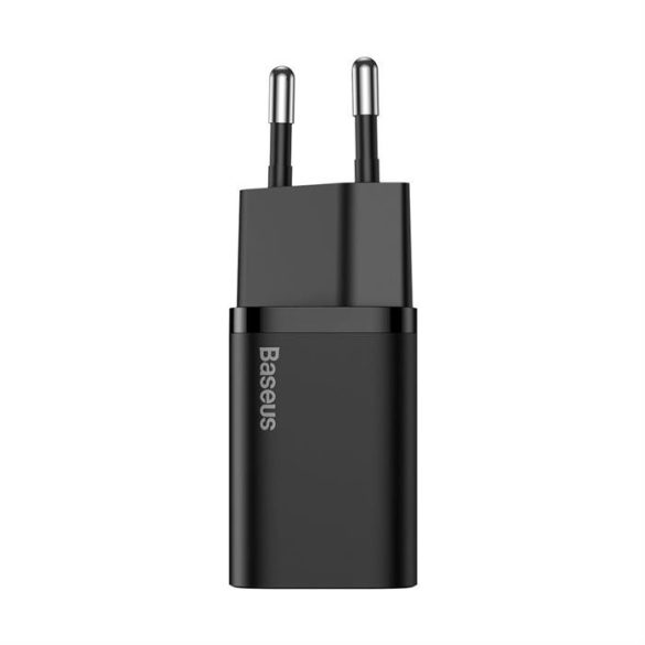 Baseus Super Si 1C gyors hálózati töltő USB-C 30 W Power Delivery Quick Charge fekete (CCSUP-J01)