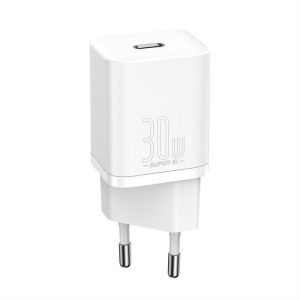 Baseus Super Si 1C gyors hálózati töltő USB-C 30 W Power Delivery Quick Charge fehér (CCSUP-J02)