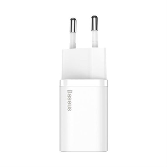 Baseus Super Si 1C gyors hálózati töltő USB-C 30 W Power Delivery Quick Charge fehér (CCSUP-J02)