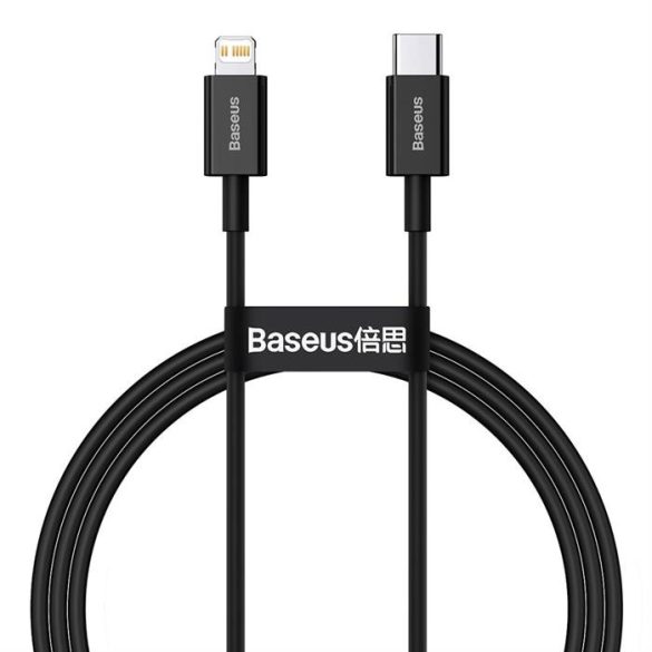Baseus Superior USB Type-c - Lightning gyors töltés adatkábel Power Delivery 20 W 1 m fekete (CATLYS-A01)