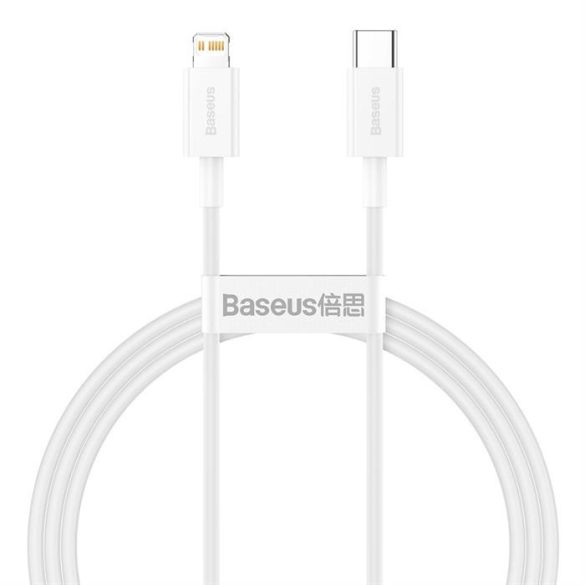 Baseus Superior kábel Type-c USB - Lightning Power Delivery 20 W 1 m White (CATLYS-A02)