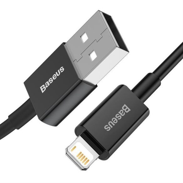 Baseus Superior USB - Lightninggyors töltés adatkábel 2,4 A 1 m fekete (CALYS-A01)