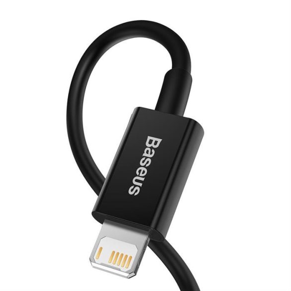 Baseus Superior USB - Lightninggyors töltés adatkábel 2,4 A 1 m fekete (CALYS-A01)