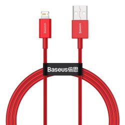   Baseus Superior USB - Lightninggyors töltés adatkábel 2,4 A 1 m piros (CALYS-A09)