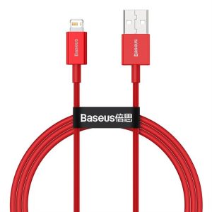 Baseus Superior USB - Lightninggyors töltés adatkábel 2,4 A 1 m piros (CALYS-A09)