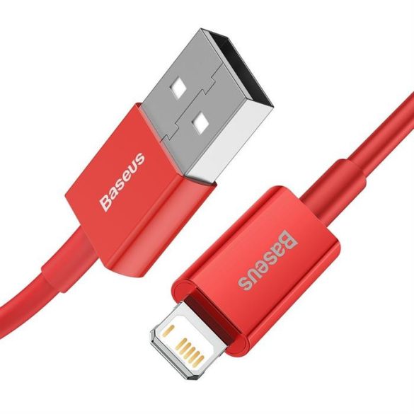 Baseus Superior USB - Lightninggyors töltés adatkábel 2,4 A 1 m piros (CALYS-A09)