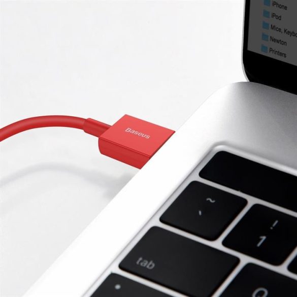 Baseus Superior USB - Lightninggyors töltés adatkábel 2,4 A 1 m piros (CALYS-A09)