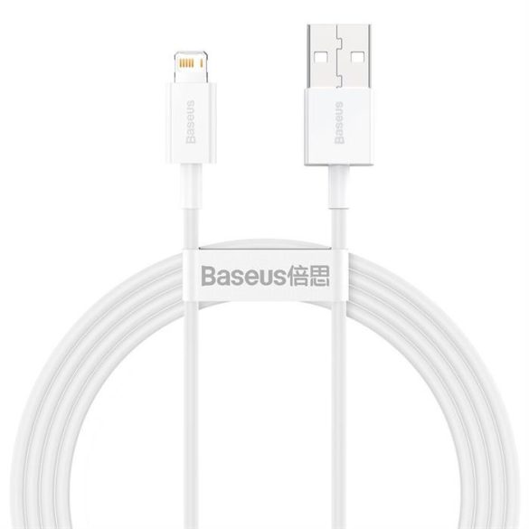 Baseus Superior kábel USB - Lightning 2,4a 1,5 m Fehér (CALYS-B02)