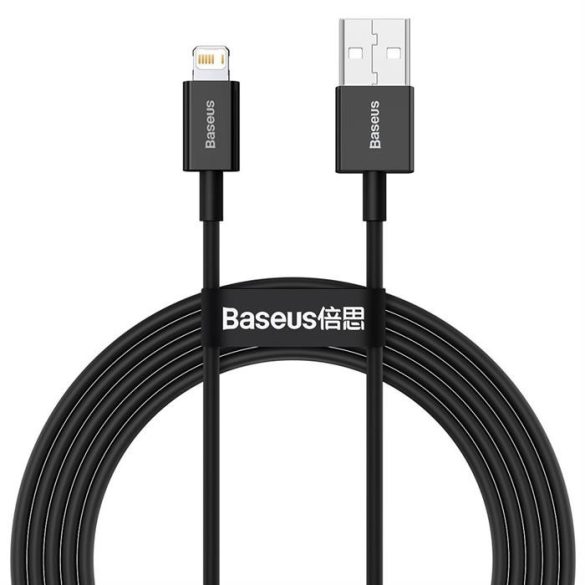 Baseus Superior USB - Lightninggyors töltés adatkábel 2,4 A 2 m fekete (CALYS-C01)