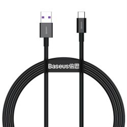   Baseus Superior USB - USB Type-c gyors töltés adatkábel 66 W (11 V / 6 A) Huawei túltöltés SCP 1 m fekete (CATYS-01)