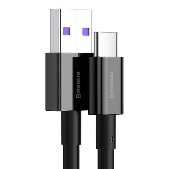 Baseus Superior USB - USB Type-c gyors töltés adatkábel 66 W (11 V / 6 A) Huawei túltöltés SCP 1 m fekete (CATYS-01)