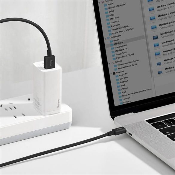 Baseus Superior USB - USB Type-c gyors töltés adatkábel 66 W (11 V / 6 A) Huawei túltöltés SCP 1 m fekete (CATYS-01)