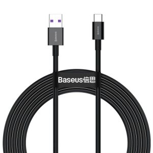 Baseus Superior USB - USB Type-c gyors töltés adatkábel 66 W (11 V / 6 A) Huawei túltöltés SCP 2 m fekete (CATYS-A01)