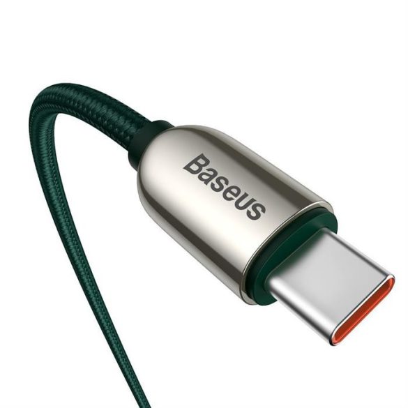 Baseus Type-c USB - Type-c USB-kábel 100 W (20 V / 5 A) 1 m teljesítményleadás képernyő fogyasztásmérő fehér (CATSK-B06)
