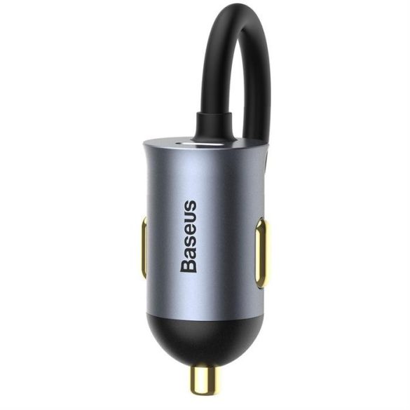 BASEUS ORESS együtt 2x USB / 2x USB type-c Autós töltő 120W PPS Gyors töltés Power Delivery Gray (CCBT-A0G)