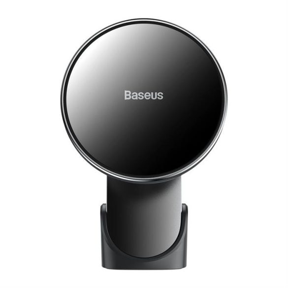Baseus mágneses autós telefon tartó vezeték nélküli Qi töltő 15 W (MagSafe kompatibilis iPhone) fekete (WXJN-01)