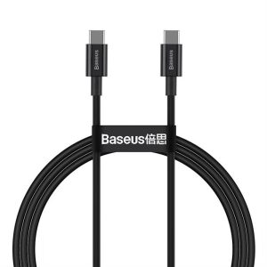 Baseus Superior Series gyors töltés adatkábel Type-C Type-C 100W 1m fekete