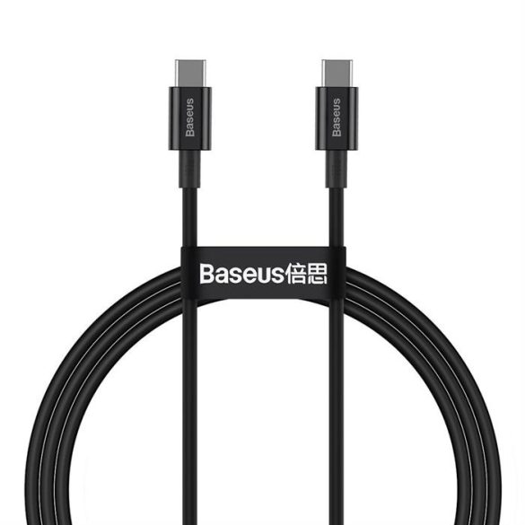 Baseus Superior Series gyors töltés adatkábel Type-C Type-C 100W 1m fekete