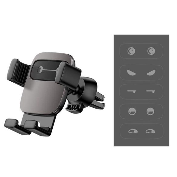 Baseus Cube Gravity Car Mount Air Vent Phone Bracket tartó fekete (SUYL - FK01) telefon tok telefontok