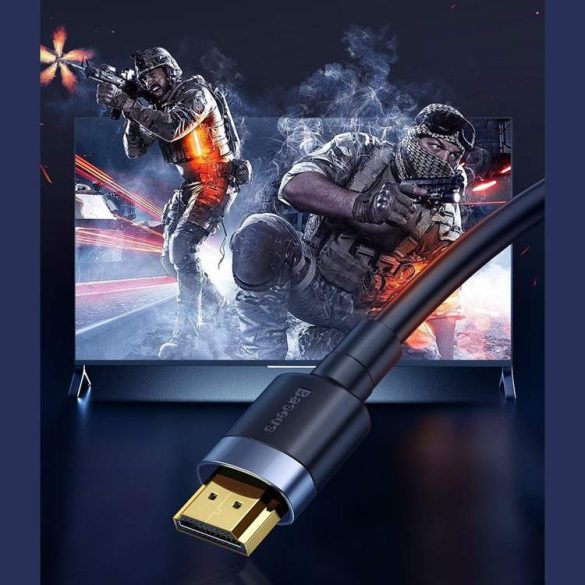 Baseus Cafule HDMI 2.0 kábel 4K 60 Hz 3D 18 Gbit 2 m fekete (CADKLF-F01)