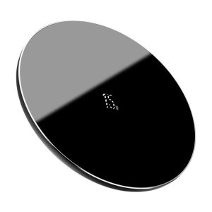 Baseus Egyszerű vezeték nélküli töltő (frissített verzió) Qi 15 W fekete (WXJK-B01)