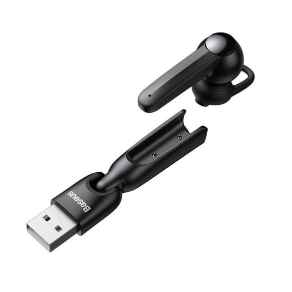 Baseus A05 vezeték nélküli Bluetooth 5.0 fülhallgató fejhallgató + USB dokkoló fekete (NGA05-01)