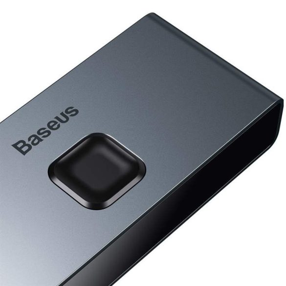 Baseus kétirányú HDMI - 2x HDMI elosztó kapcsoló 4K / 30 Hz, szürke (CAHUB-BC0G)