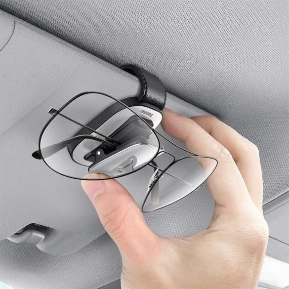 Baseus platina autó szemüveg klip szorító típusú ezüst (ACYJN-B0S)