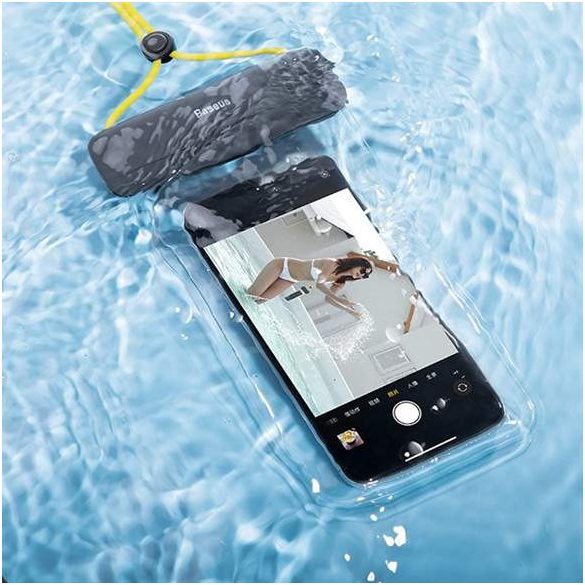 Baseus vízálló telefon tok IPX8 7,2 '' sárga (ACFSD-DGY) telefontok