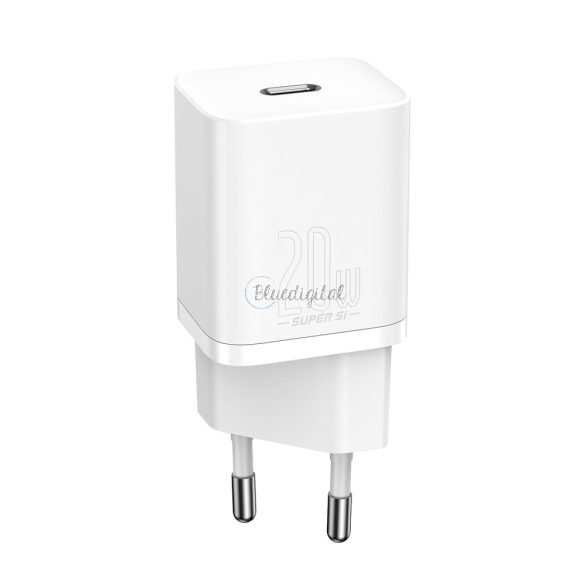 Baseus Super Si 1C gyors hálózati töltő USB-C 20 W Power Delivery fehér (CCSUP-B02)