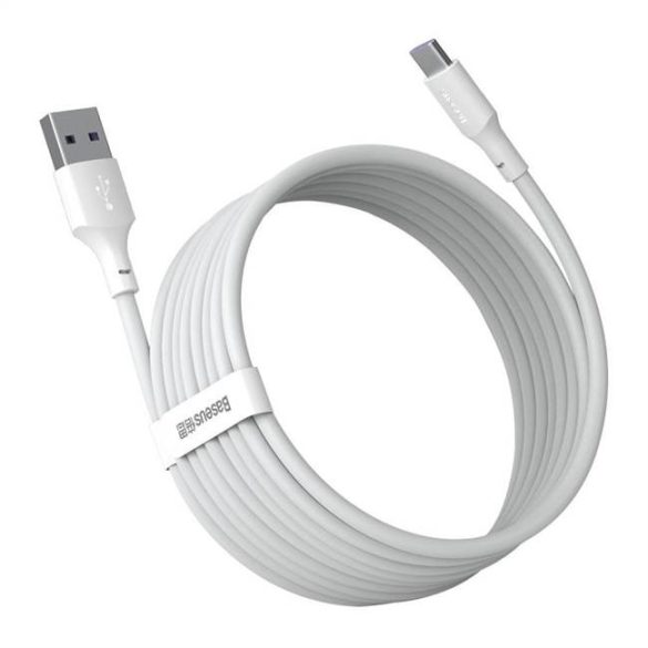 Baseus 2x szett USB Type-c kábel gyors töltés Power Delivery Quick Charge 40 W 5 A 1,5 m fehér (TZCATZJ-02)
